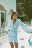 SAMPLE-Minna Button Dress - Blue sold by Sabo Skirt