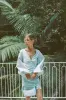 SAMPLE-Minna Button Dress - Blue sold by Sabo Skirt
