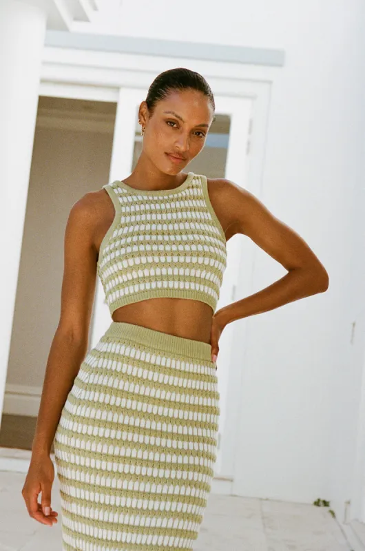 Heather Top - Stripe sold by Sabo Skirt