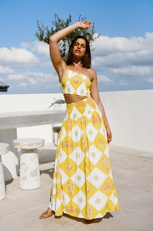 Venetian Maxi Dress - Oceano Yellow sold by Sabo Skirt