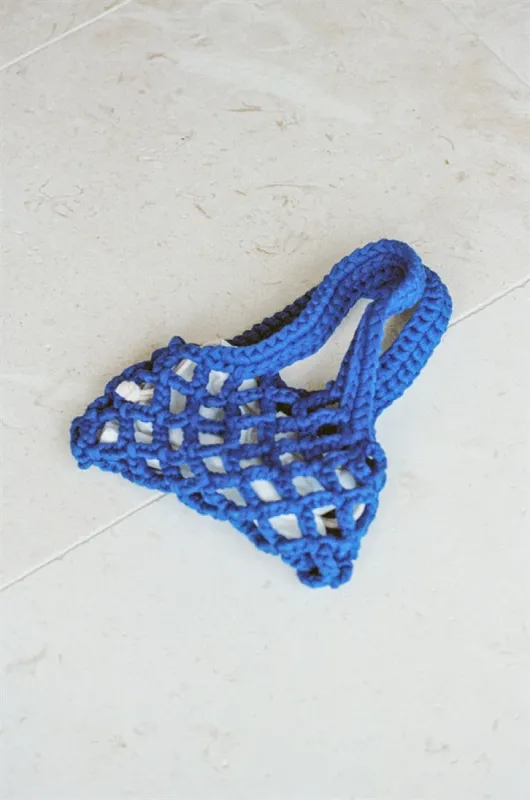 Braided Micro Bag - Blue sold by Sabo Skirt