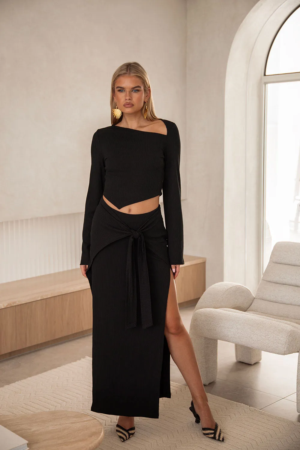 SAMPLE-Wrenley Skirt - Black sold by Sabo Skirt