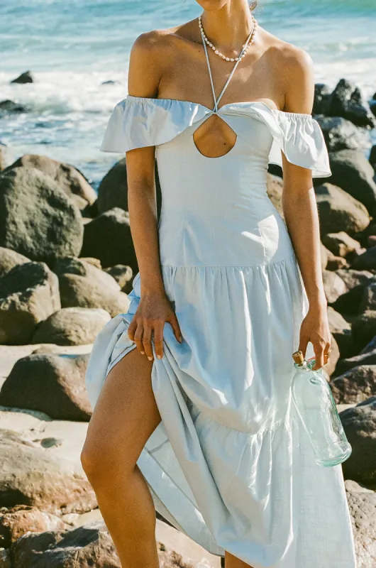 Adorne Midi Dress - Blue sold by Sabo Skirt