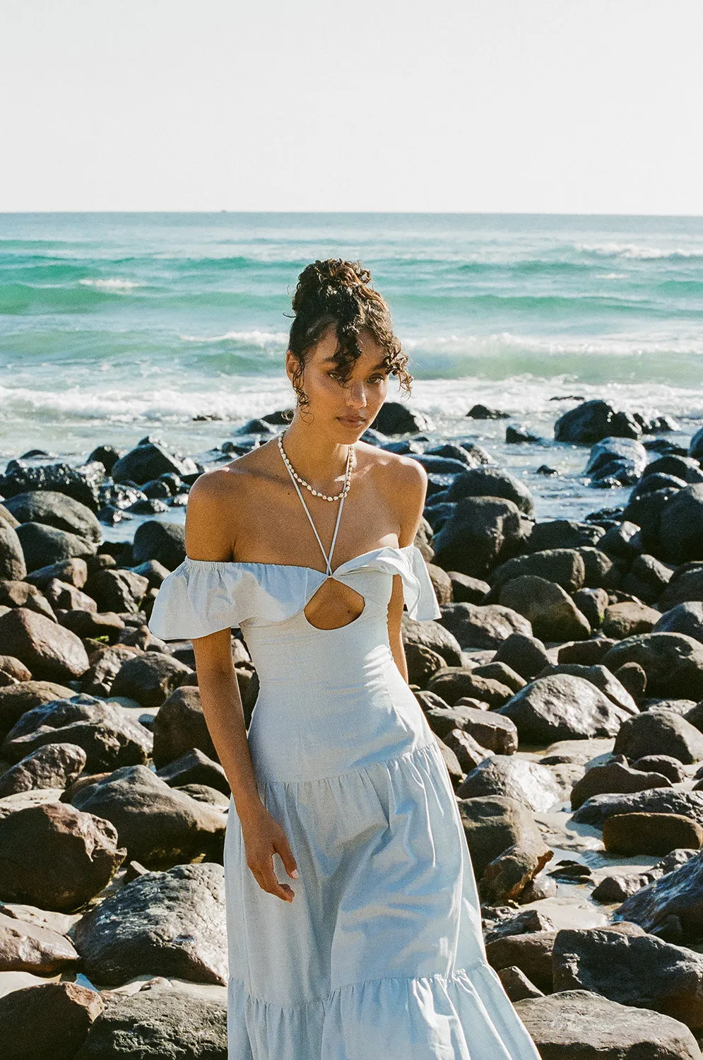 Adorne Midi Dress - Blue sold by Sabo Skirt product image thumbnail 4