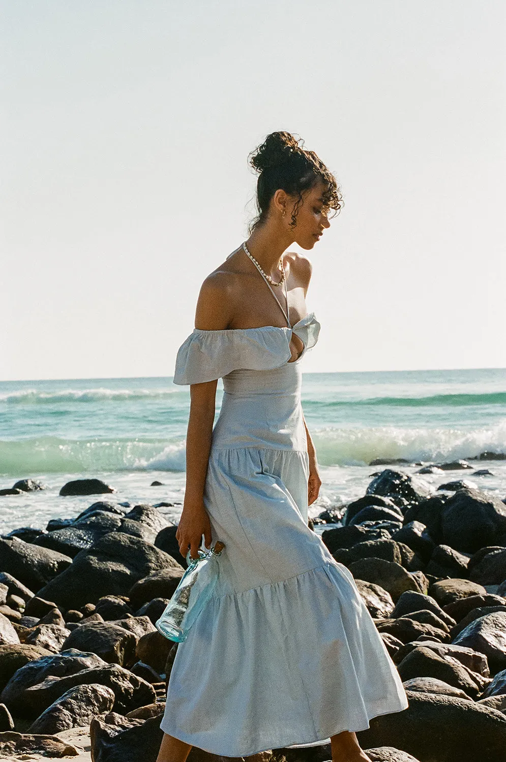 Adorne Midi Dress - Blue sold by Sabo Skirt product image thumbnail 3