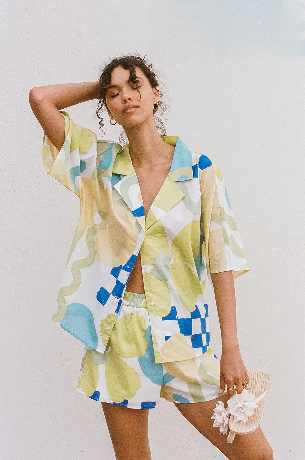 Seona Top - Checker Floral Aliza sold by Sabo Skirt