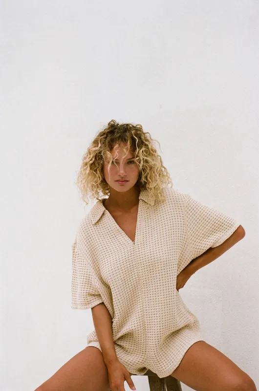 Aymee Playsuit - Beige sold by Sabo Skirt