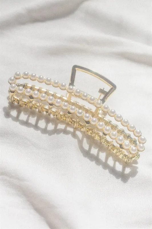 Pearl Claw Clip sold by Sabo Skirt