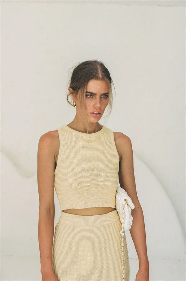 Heather Knit Top - Yellow sold by Sabo Skirt product image thumbnail 3