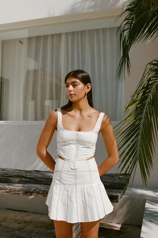 Koralie Skirt - White sold by Sabo Skirt