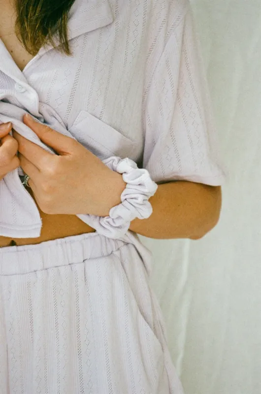 Lilac Jersey Scrunchie made by Sabo Skirt