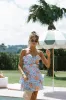Selma Cami Dress - Sky Floral sold by Sabo Skirt