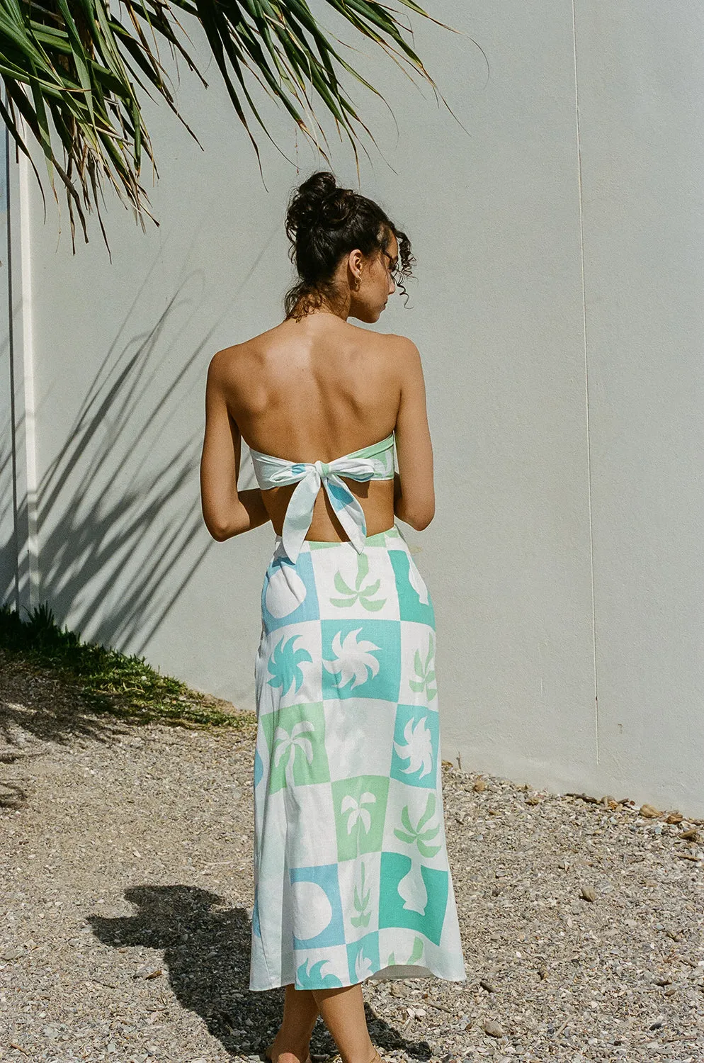 Talullah Midi Dress - Palm Tile Breeze sold by Sabo Skirt product image thumbnail 3