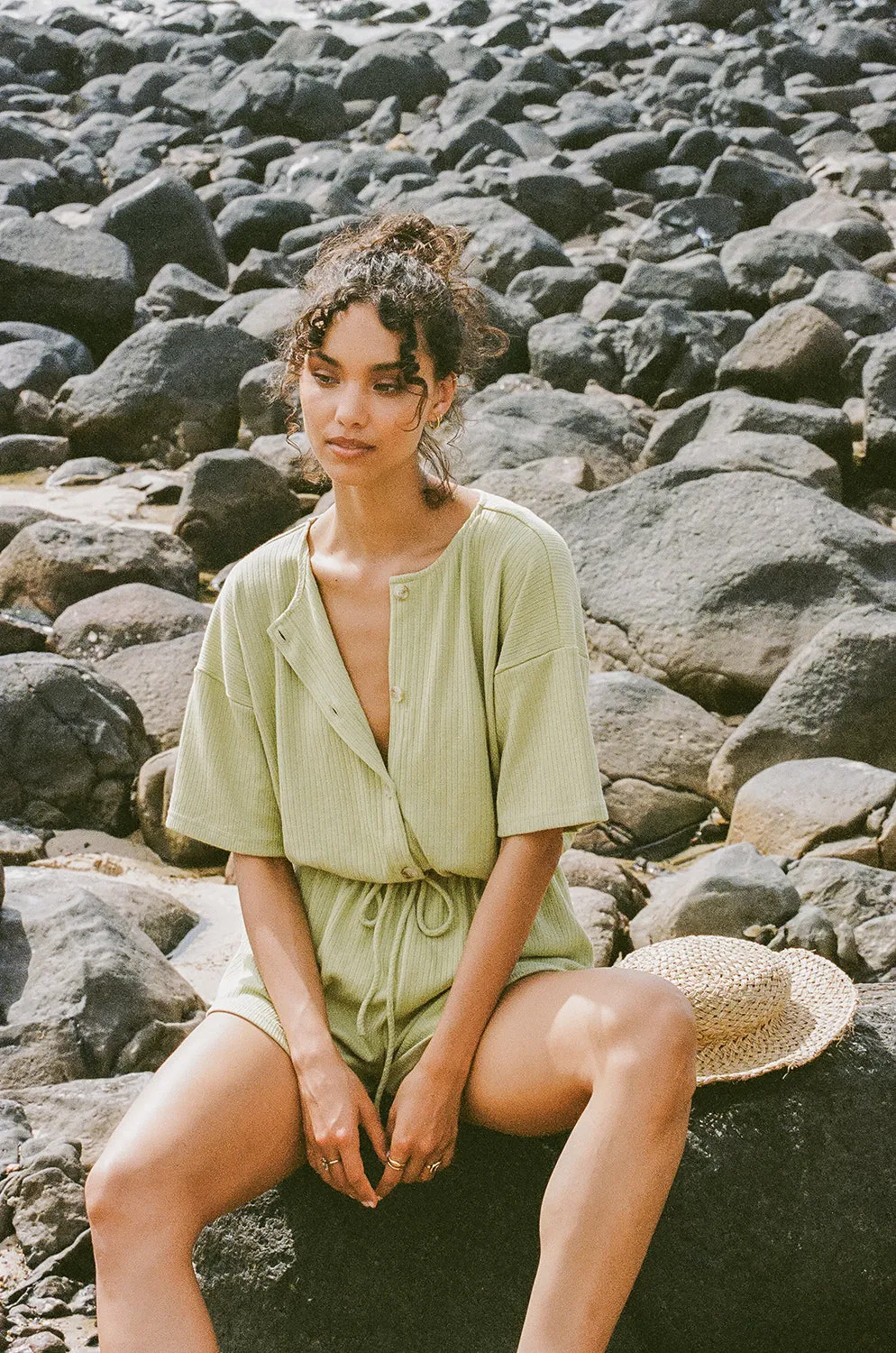 SAMPLE-Juniper Playsuit - Lime sold by Sabo Skirt product image thumbnail 5