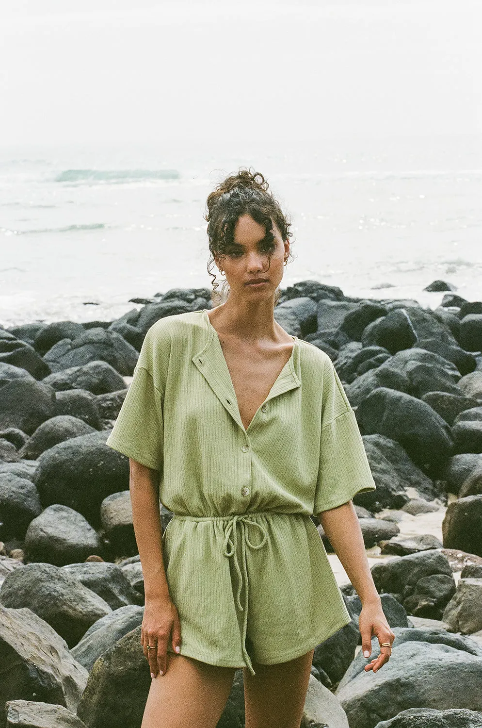 SAMPLE-Juniper Playsuit - Lime sold by Sabo Skirt product image thumbnail 3