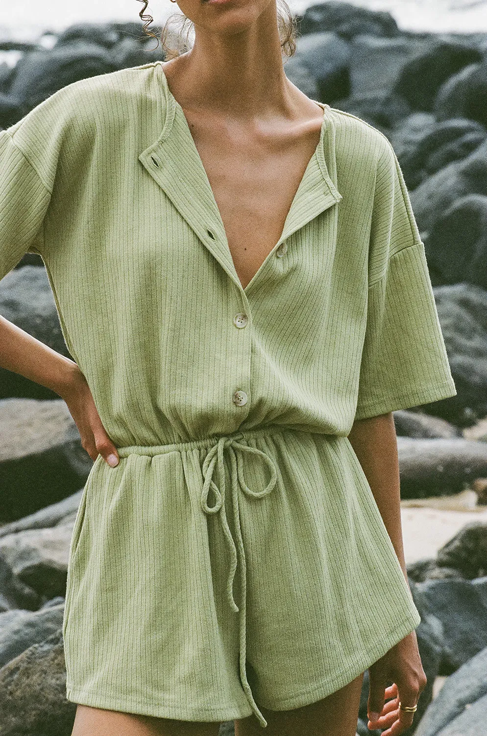 SAMPLE-Juniper Playsuit - Lime sold by Sabo Skirt product image thumbnail 4