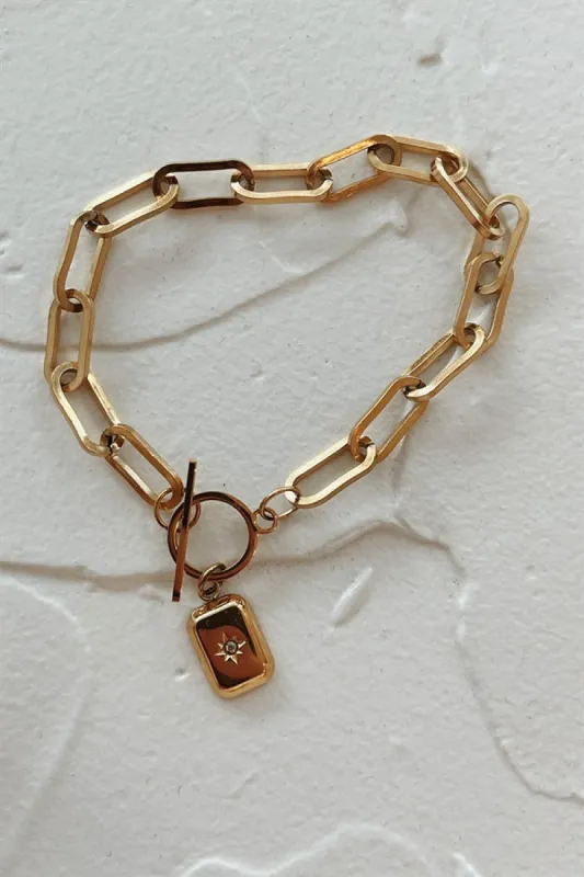 T Bar Charm Bracelet sold by Sabo Skirt