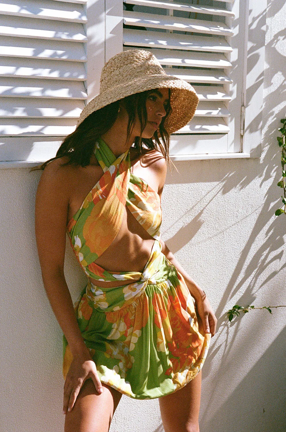 Amina Halter Dress - Floral Sunset sold by Sabo Skirt product image thumbnail 2