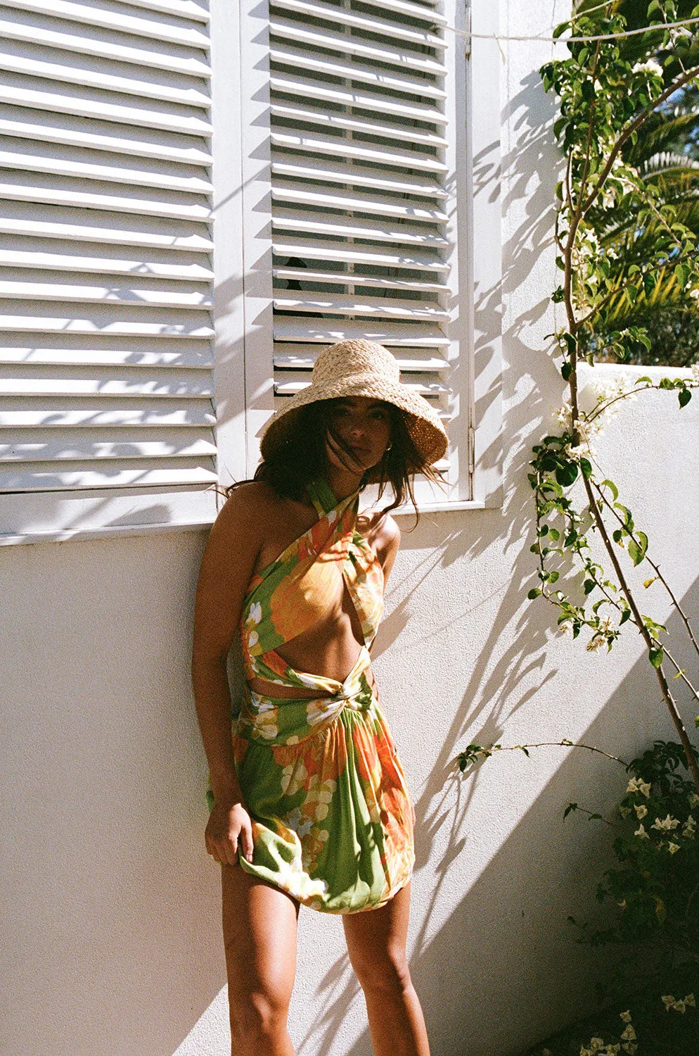 SAMPLE-Amina Halter Dress - Floral Sunset sold by Sabo Skirt product image thumbnail 5