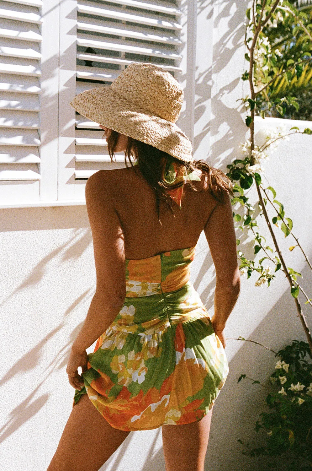 SAMPLE-Amina Halter Dress - Floral Sunset sold by Sabo Skirt product image thumbnail 4