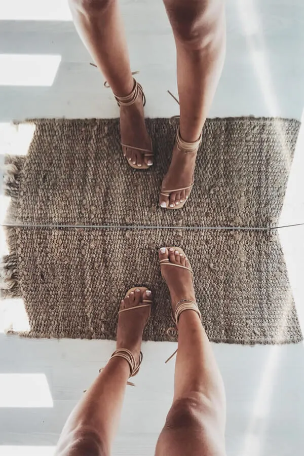 SAMPLE-Strappy Eva Heels - Tan sold by Sabo Skirt product image thumbnail 3