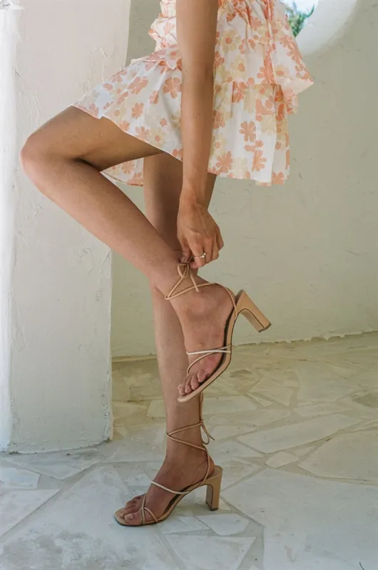 Strappy Ramos Heels - Nude made by Sabo Skirt