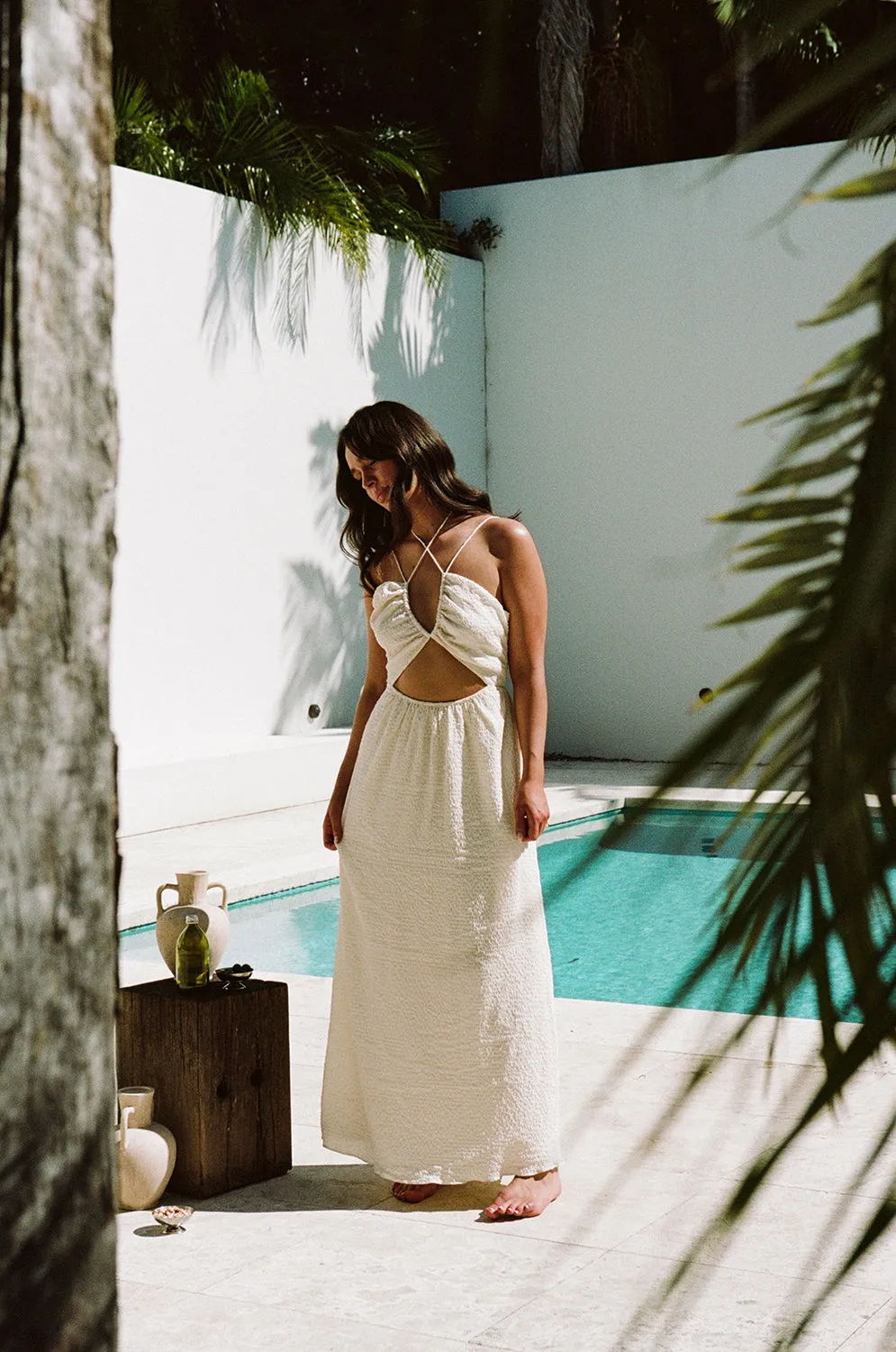 Bardot Dress - Cream sold by Sabo Skirt