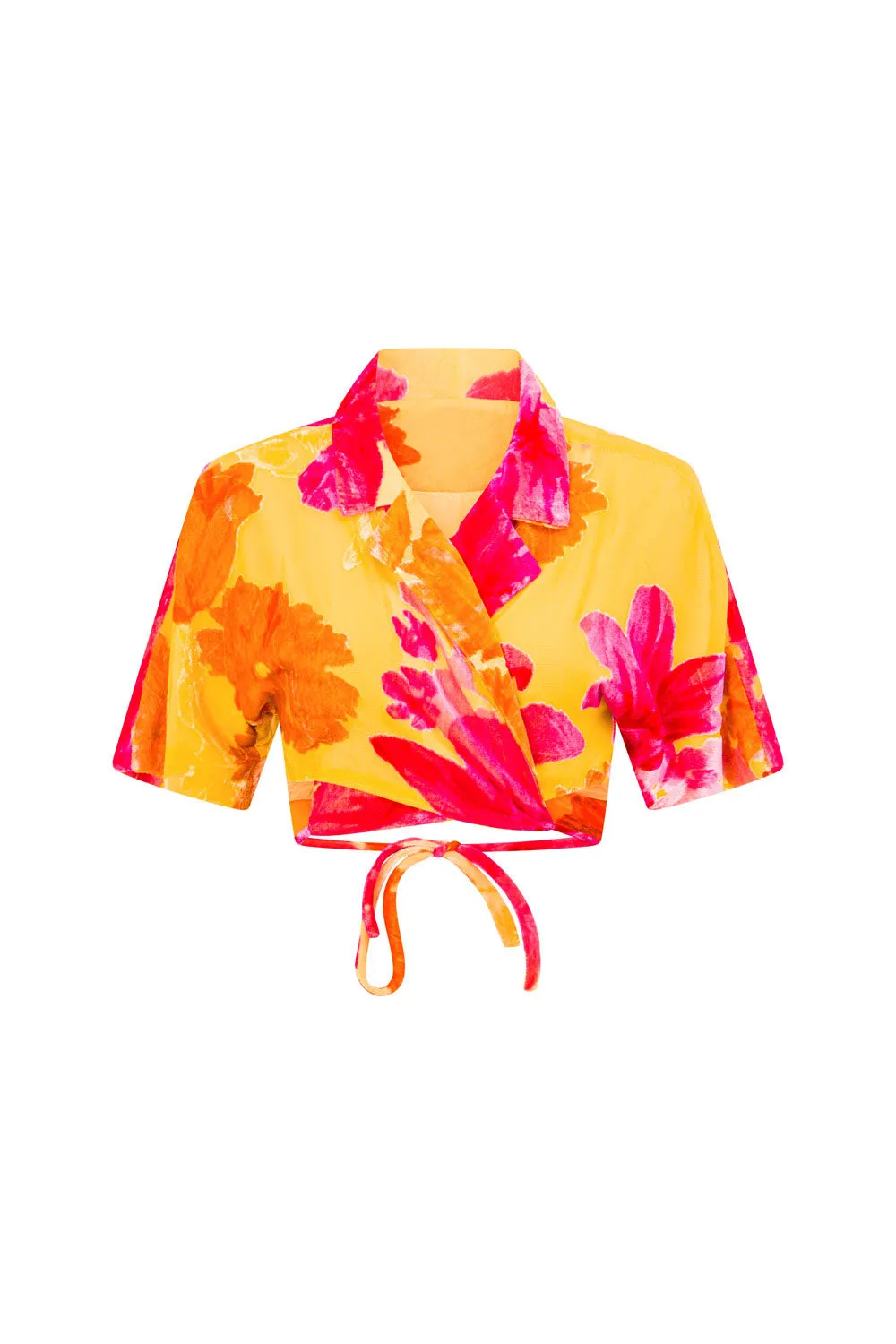 SAMPLE-Sorrenta Wrap Top - Floreale Sunny sold by Sabo Skirt product image thumbnail 2