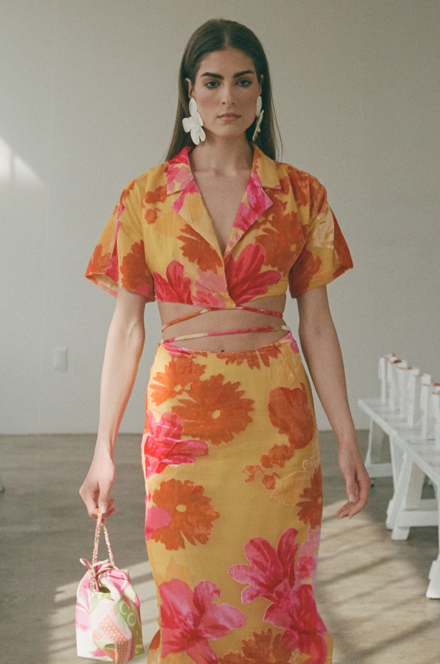 SAMPLE-Sorrenta Wrap Top - Floreale Sunny sold by Sabo Skirt product image thumbnail 3