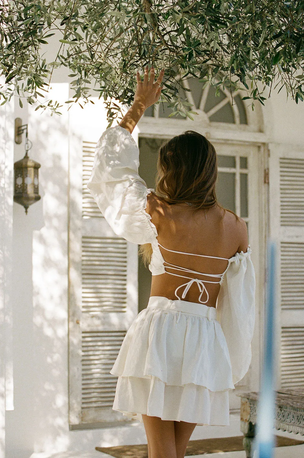 Backless Zoe Top - White sold by Sabo Skirt product image thumbnail 4