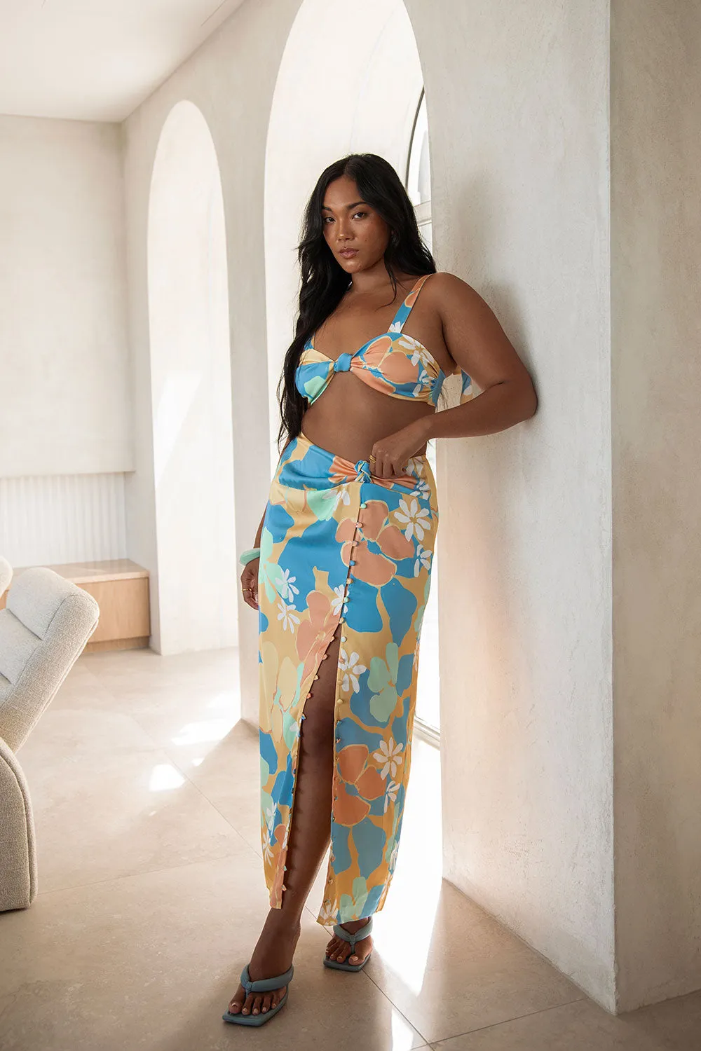 Loviana Midi Skirt - Remi Tropical sold by Sabo Skirt product image thumbnail 4