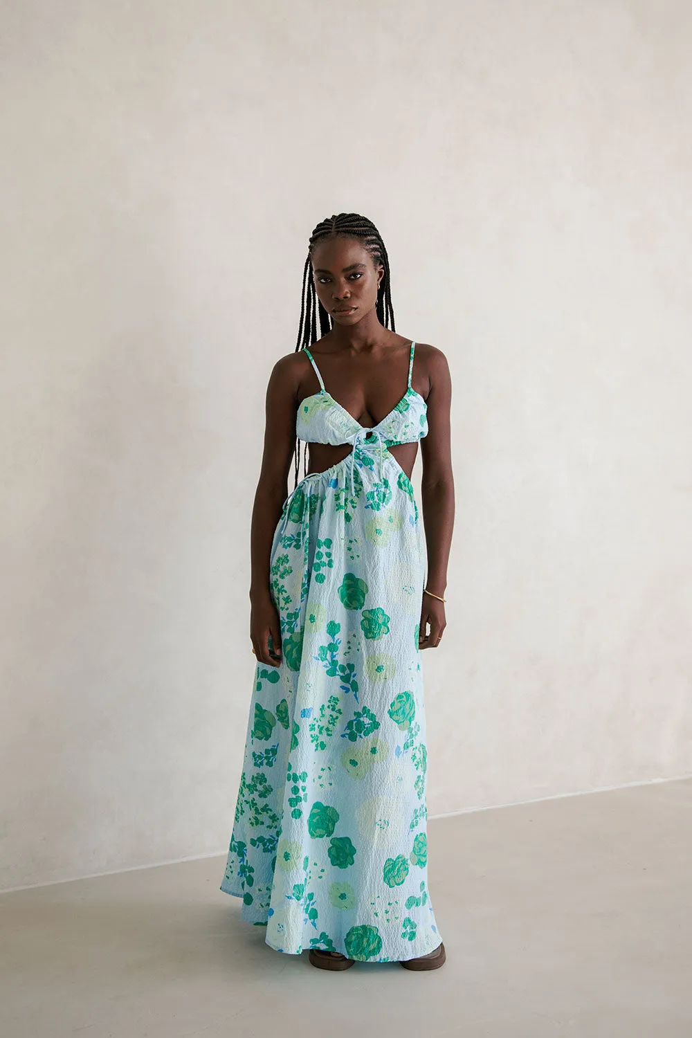 SAMPLE-Asher Dress - Corsage Blue sold by Sabo Skirt