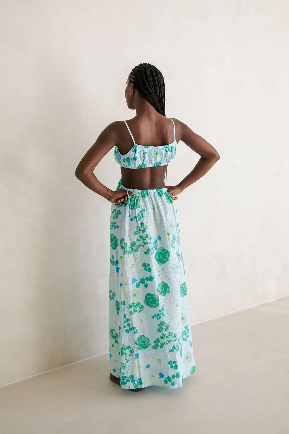 SAMPLE-Asher Dress - Corsage Blue sold by Sabo Skirt product image thumbnail 5