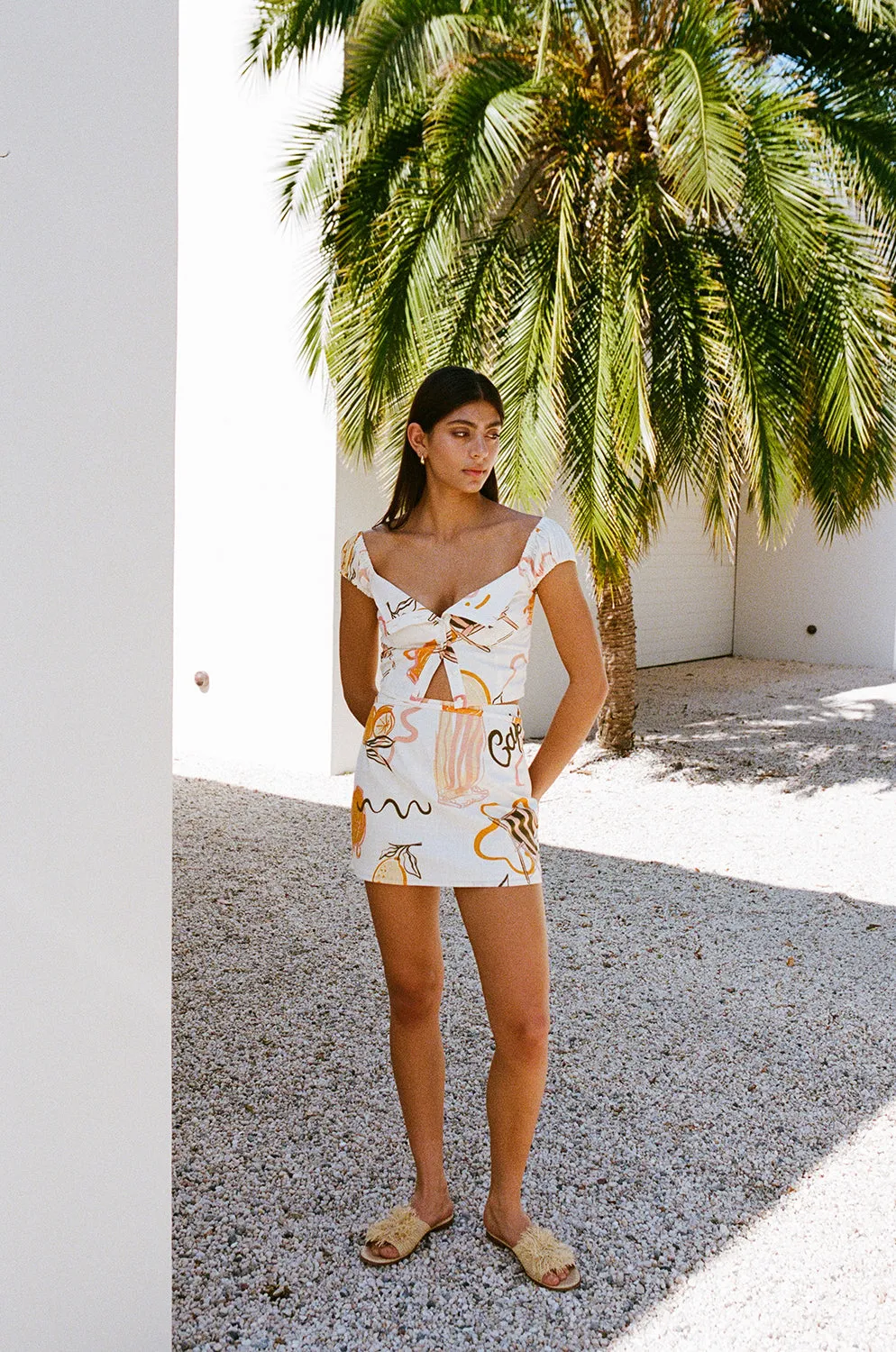 SAMPLE-Danica Top - Amalfi Aperol sold by Sabo Skirt product image thumbnail 4