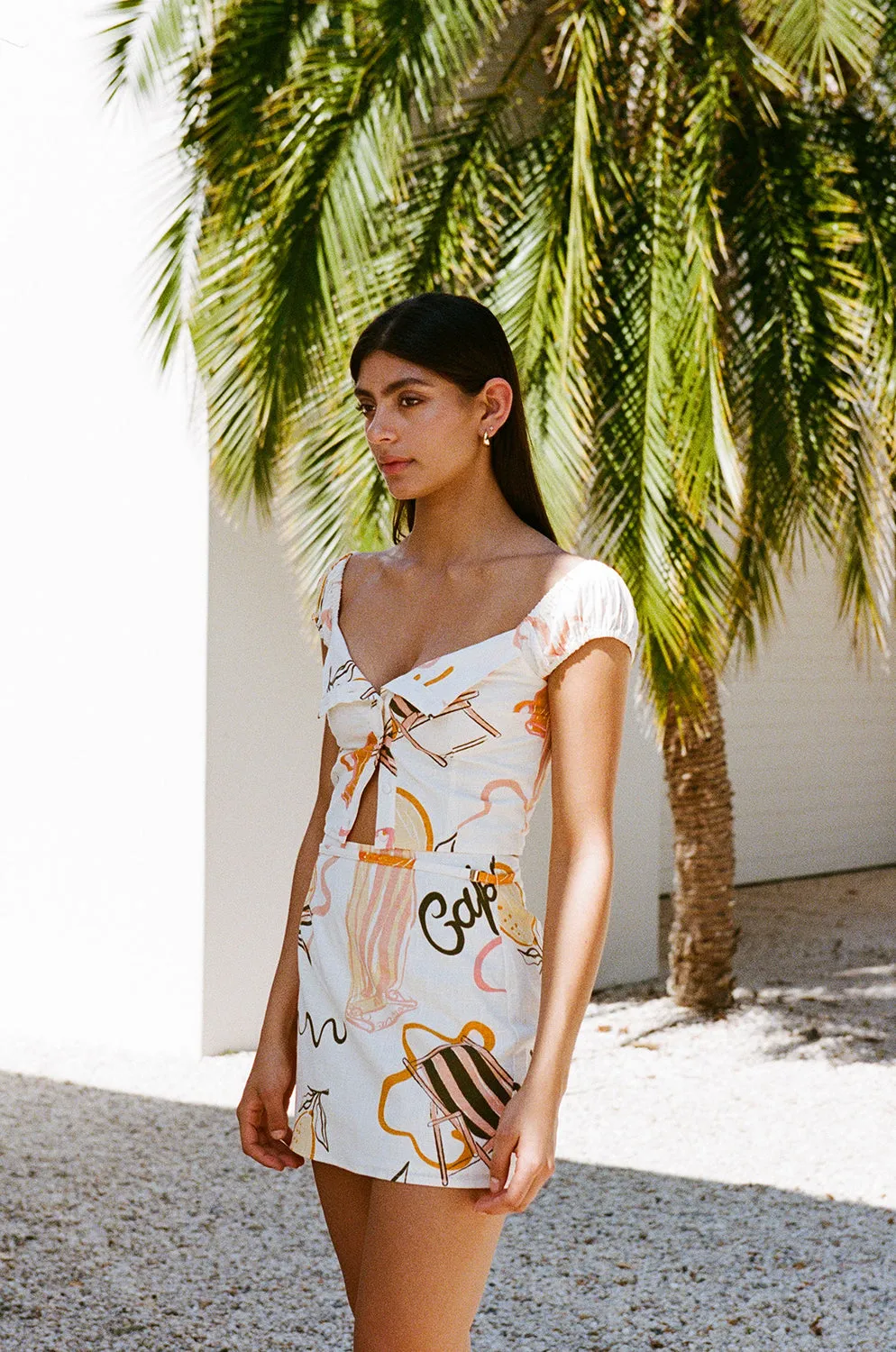 SAMPLE-Danica Top - Amalfi Aperol sold by Sabo Skirt product image thumbnail 2