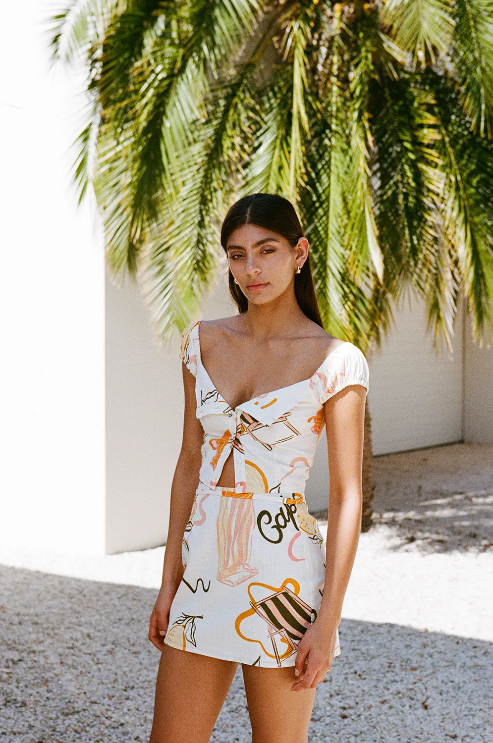 SAMPLE-Danica Top - Amalfi Aperol sold by Sabo Skirt product image thumbnail 3