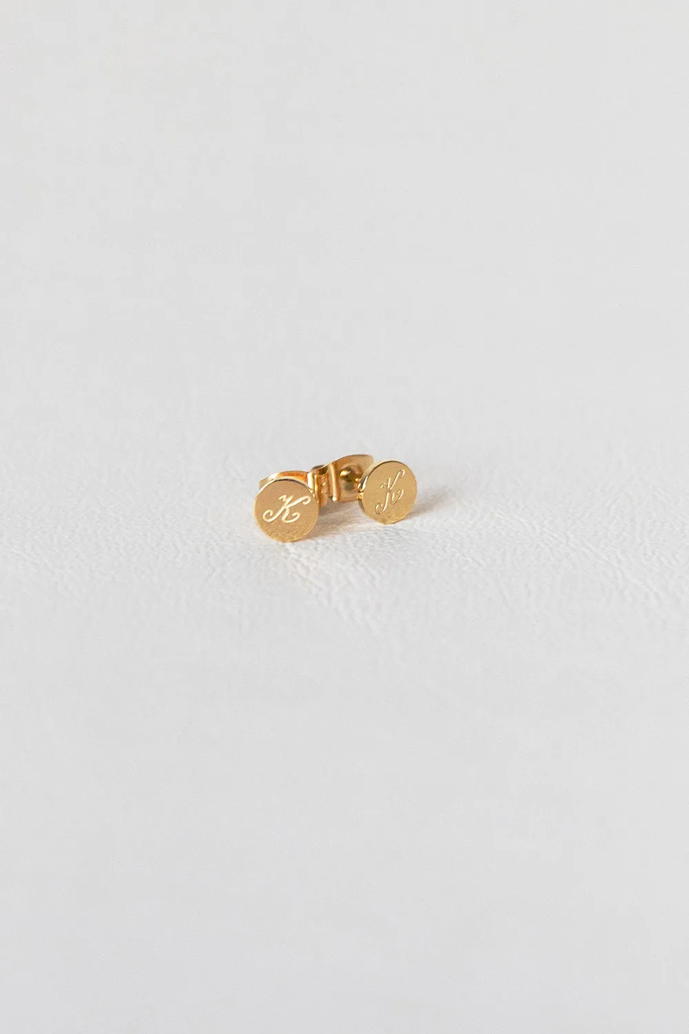 Initial Stud Earrings sold by Sabo Skirt product image thumbnail 2