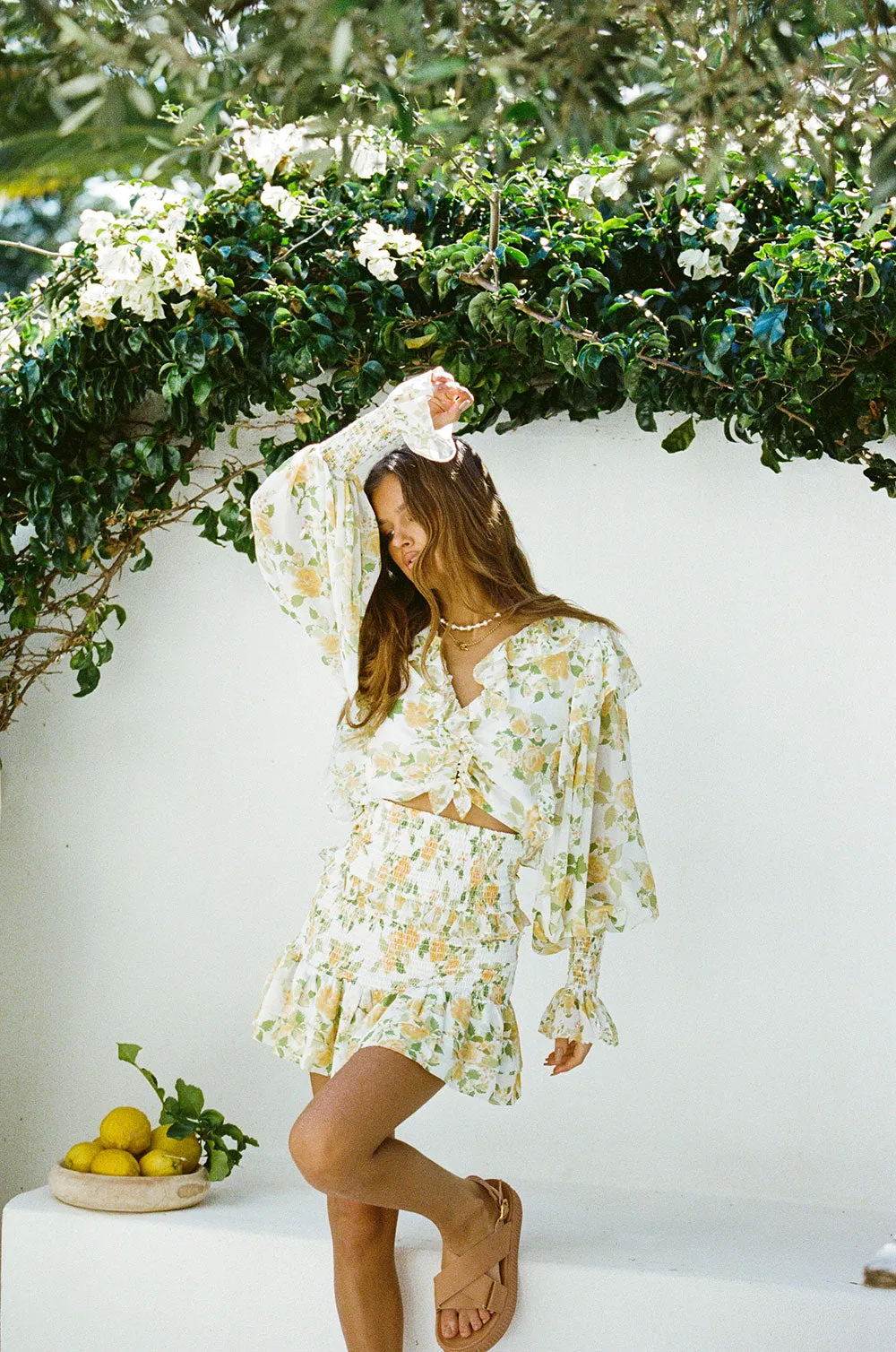 SAMPLE-Zaina Dress - Lemon Floral sold by Sabo Skirt