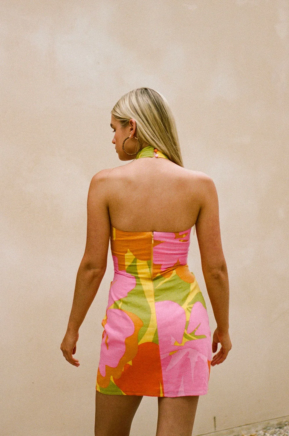 Jordan Halter Dress - Hibiscus sold by Sabo Skirt product image thumbnail 3