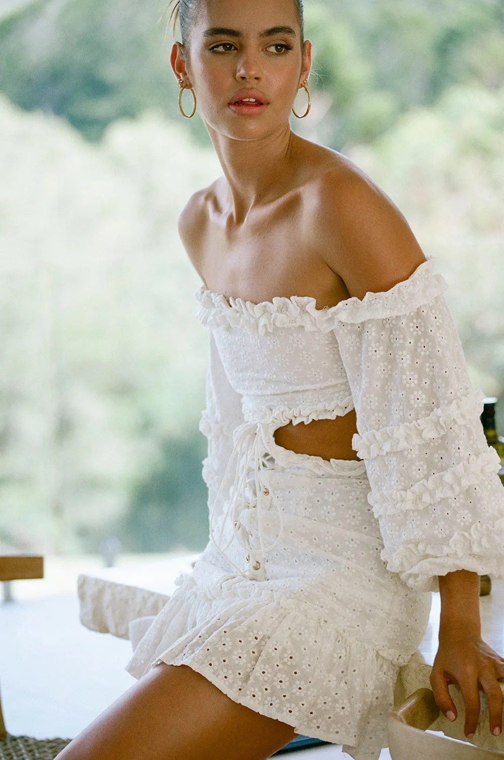 Ruffle Embroidered Dress sold by Sabo Skirt product image thumbnail 5