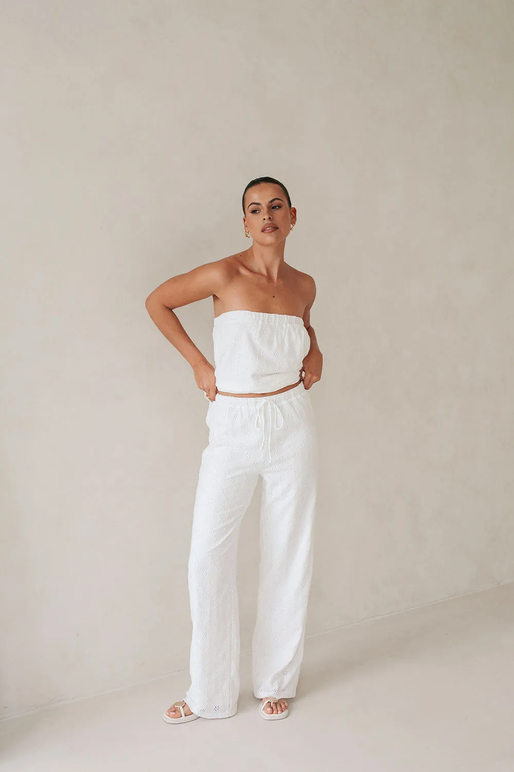 Ellira Pants - White sold by Sabo Skirt product image thumbnail 3