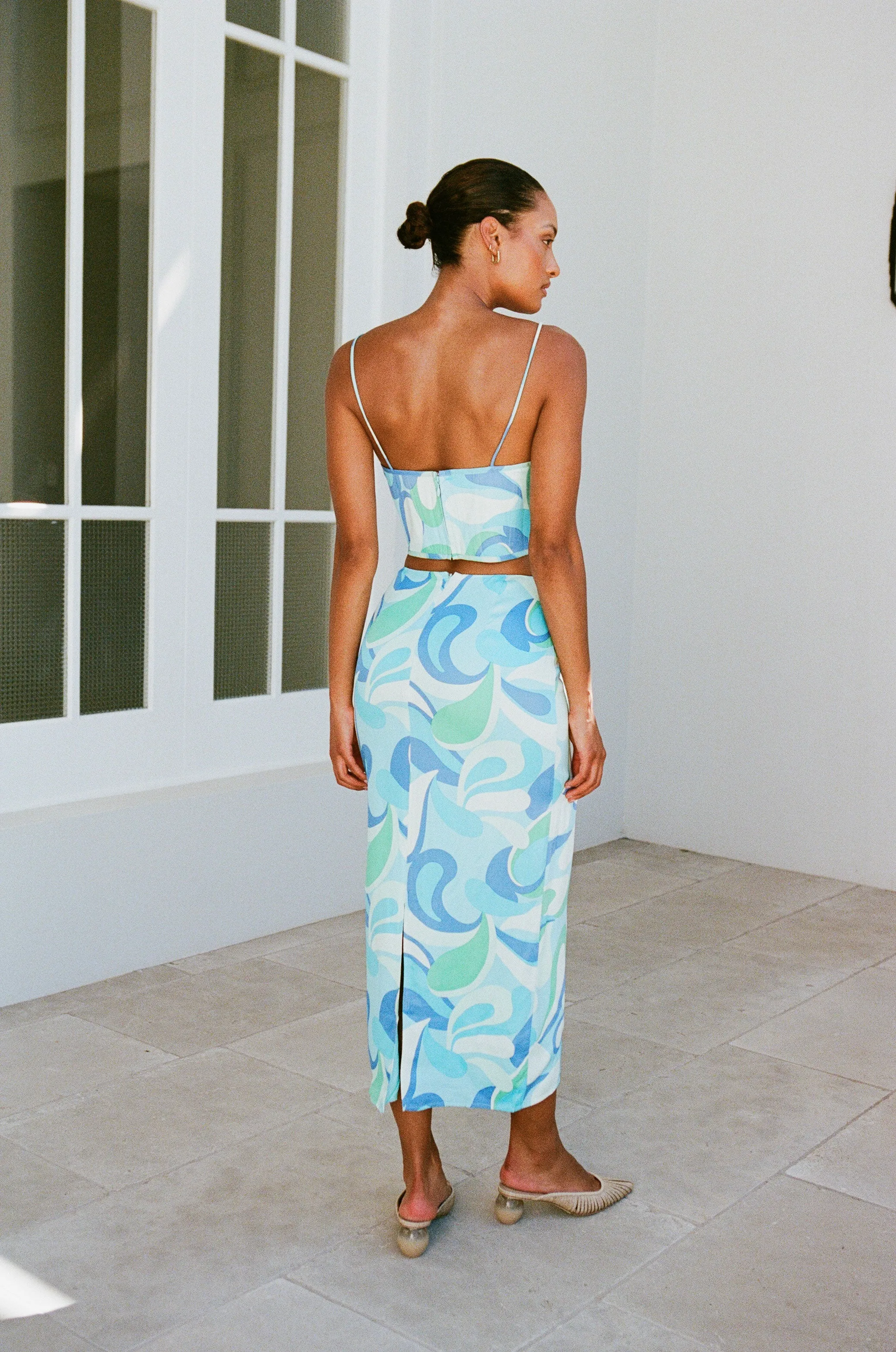 Celyna Midi Skirt - Swirl sold by Sabo Skirt product image thumbnail 3