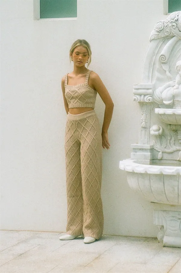 Venti Knit Pants - Tan sold by Sabo Skirt product image thumbnail 3