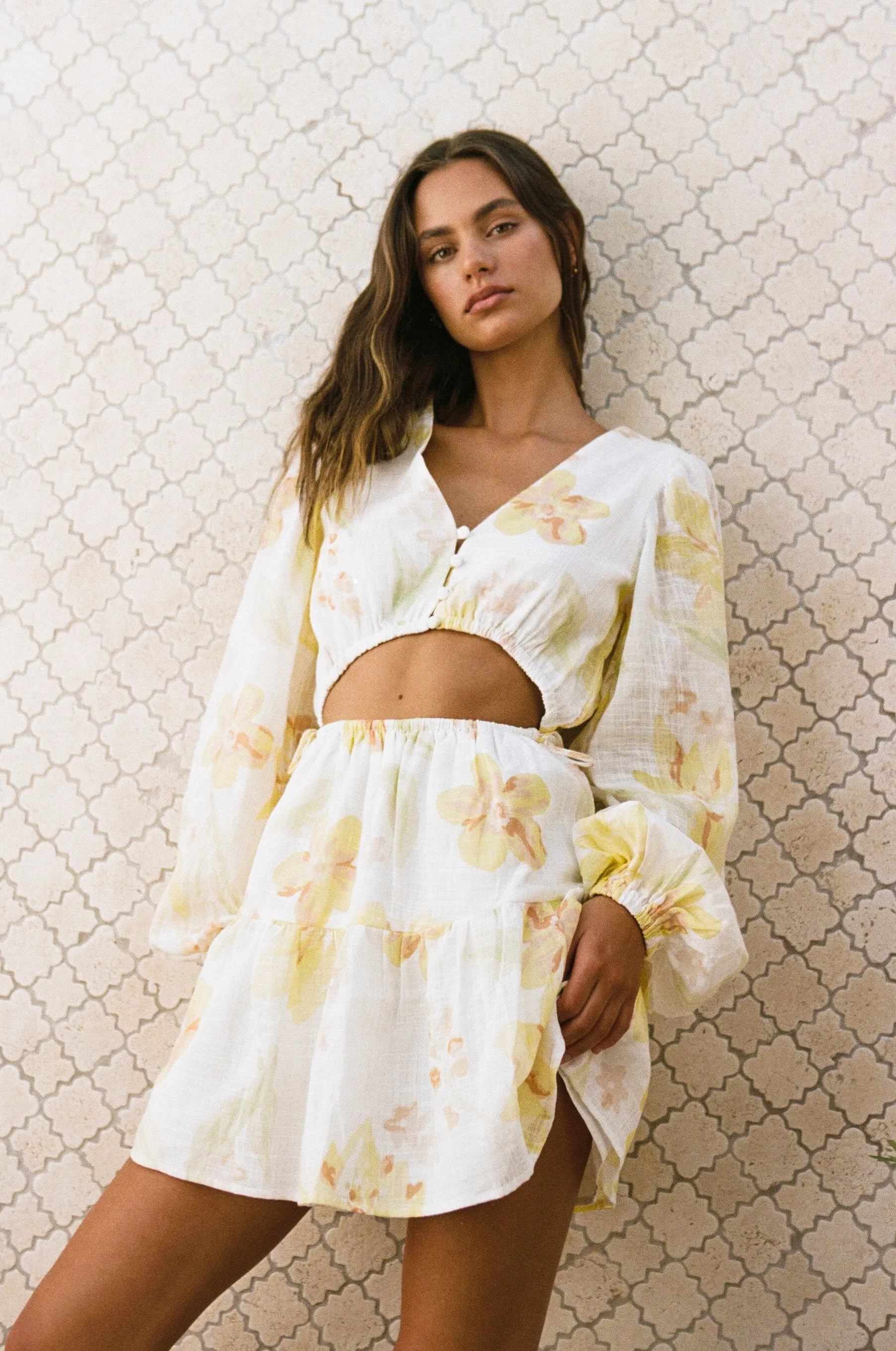 SAMPLE-Emmaline Dress - Lemon Bouquet sold by Sabo Skirt product image thumbnail 3