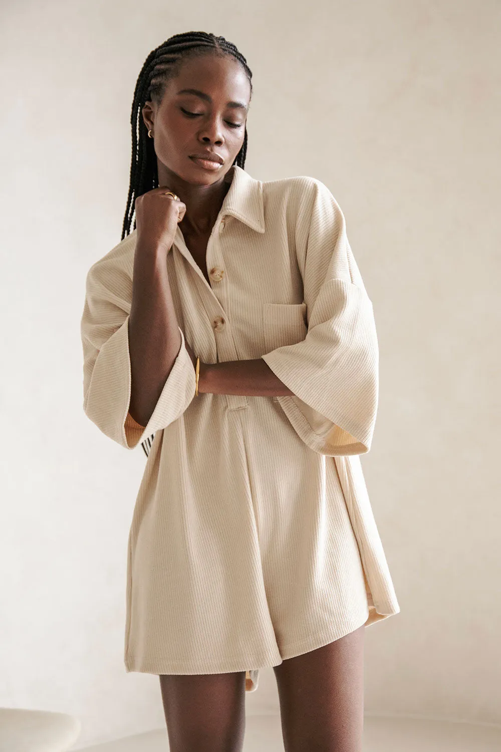 Milena Playsuit - Beige sold by Sabo Skirt