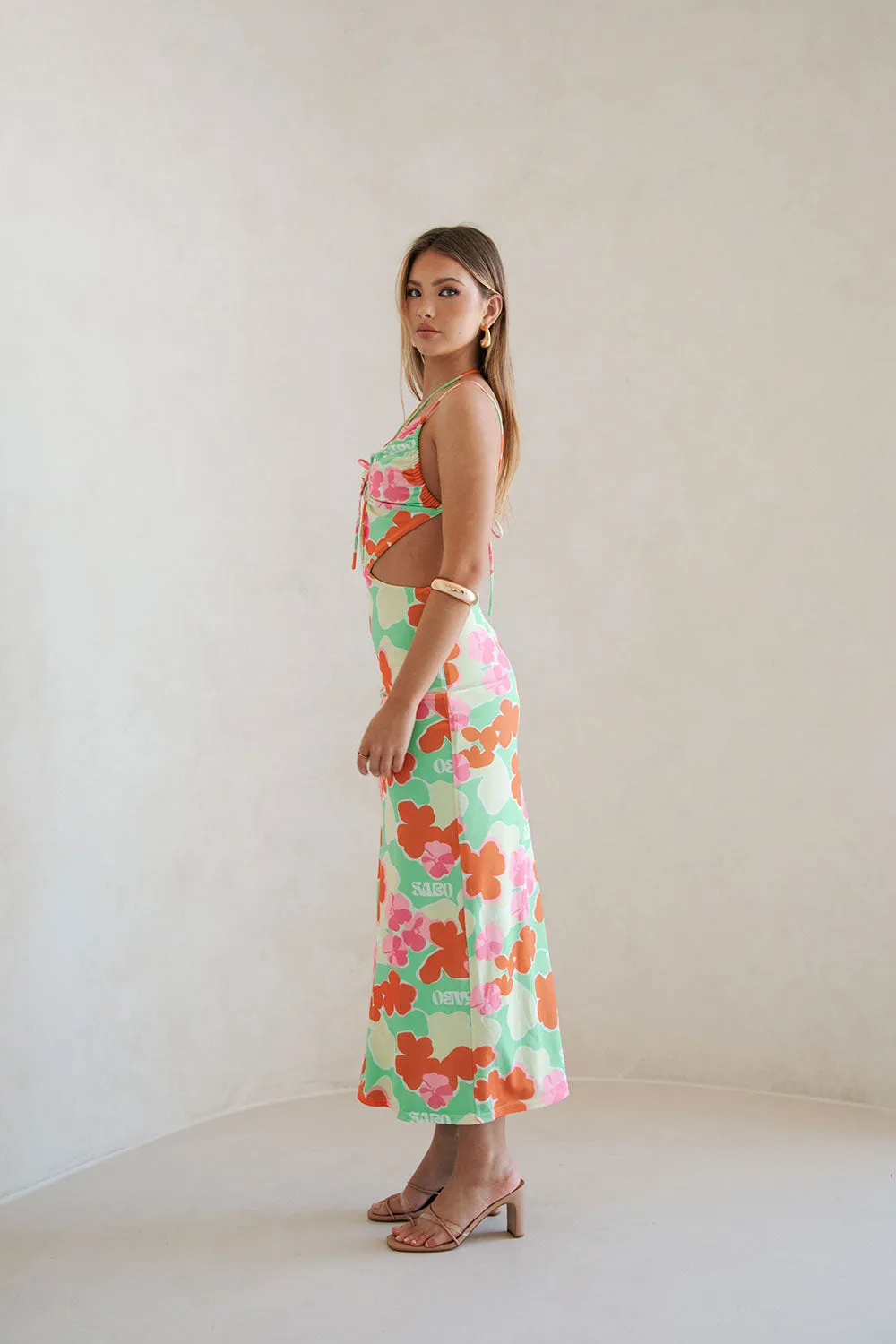 Backless Mela Dress - Misty Floral sold by Sabo Skirt product image thumbnail 4