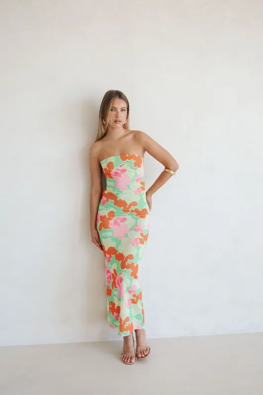 Backless Suki Dress - Misty Floral sold by Sabo Skirt