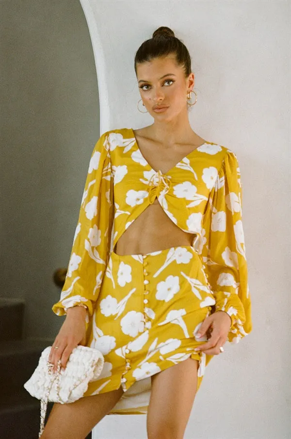 SAMPLE-Lista Dress - Yellow Paraiso sold by Sabo Skirt