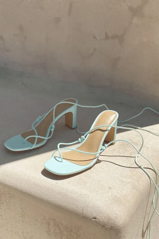 SAMPLE-Strappy Verde Heels sold by Sabo Skirt