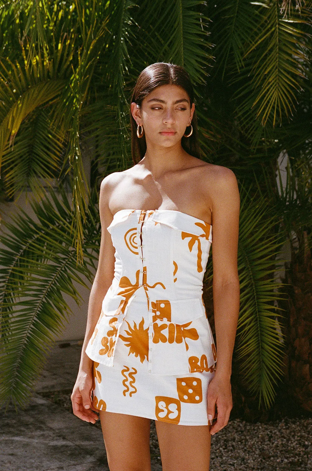 Riri Skirt - Objects Cream sold by Sabo Skirt product image thumbnail 4